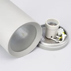 Rund Mianna taklampe i sølvgrå