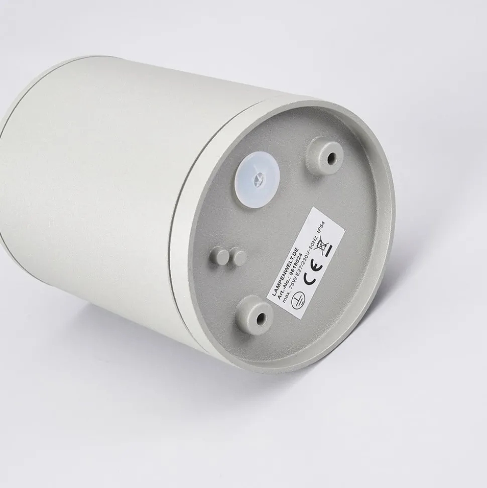 Rund Mianna taklampe i sølvgrå