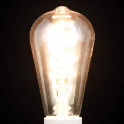 Rustikk LED-pære E27 ST64 4 W rav 2 200 K dimbar