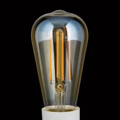 Rustikk LED-pære E27 ST64 6 W rav 2 200 K dimbar