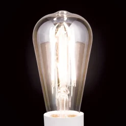 Rustikk LED-pære E27 ST64 6 W rav 2 200 K dimbar