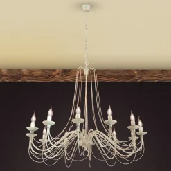 Rustikk lysekrone Antonina, 12 lys