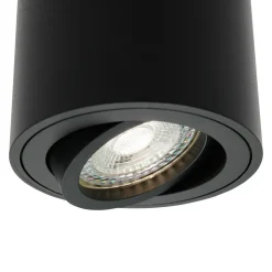 Sabonis Surface downlight, GU10, aluminium, svart