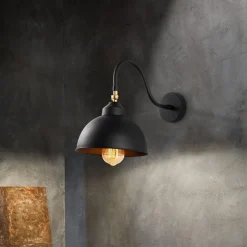 Saglam 3742 vegglampe, justerbar, svart