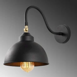 Saglam 3742 vegglampe, justerbar, svart