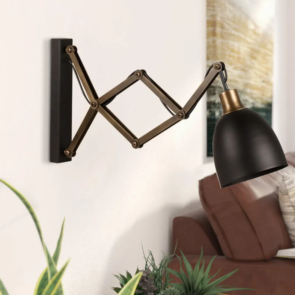 Sakselampe Sivani MR-725 svart/gull antikk