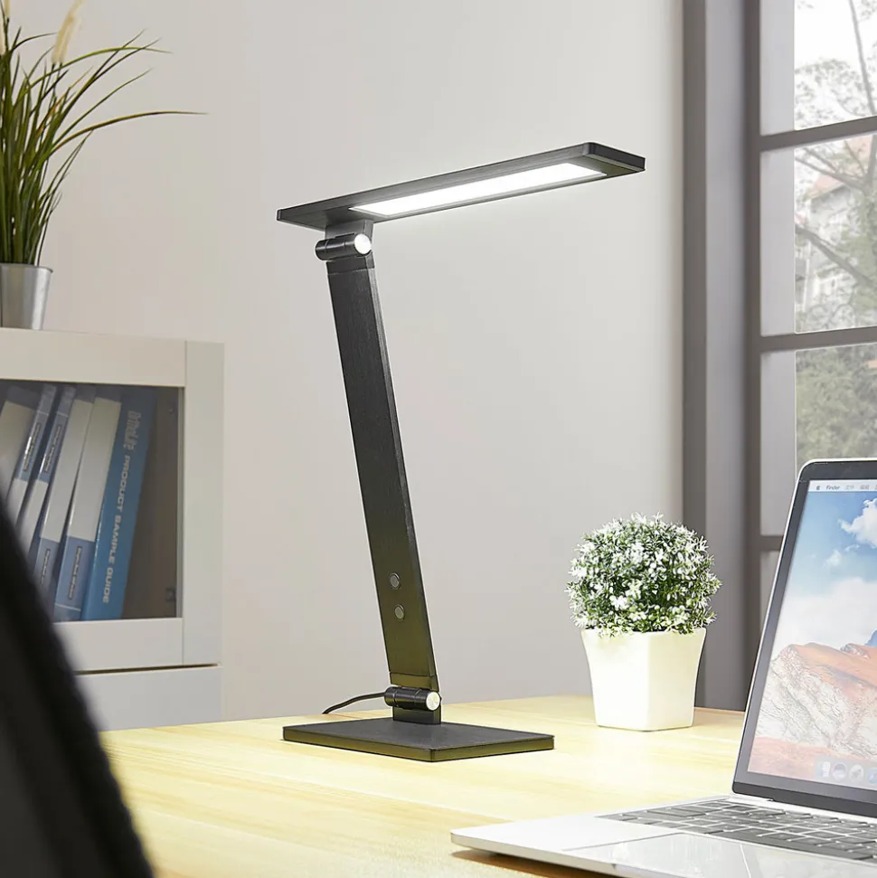 Salome - dimbar LED-skrivebordslampe, svart