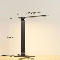 Salome - dimbar LED-skrivebordslampe, svart