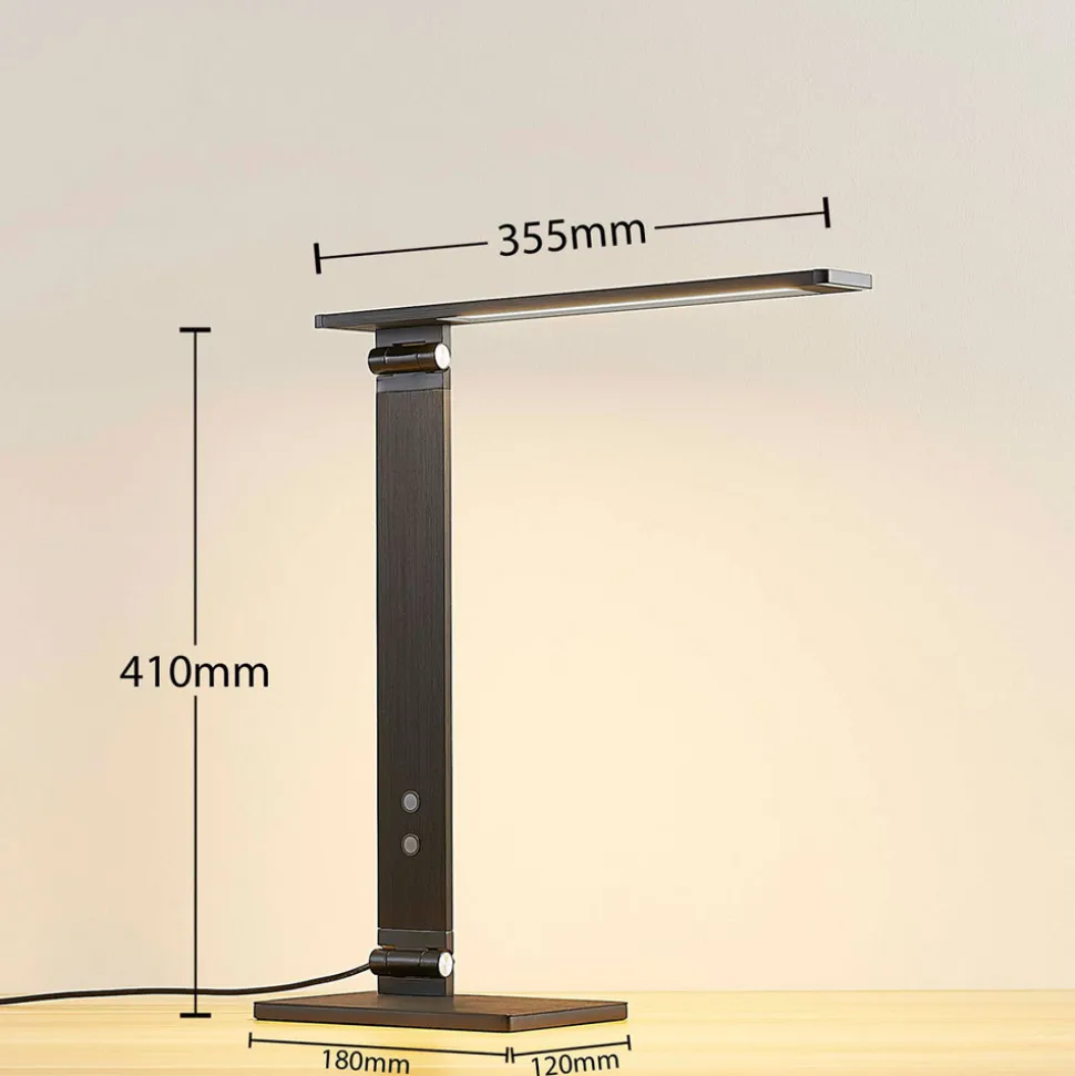 Salome - dimbar LED-skrivebordslampe, svart