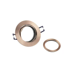 Samsola innfelt taklampe, kobberfarget, Ø 8 cm, metall