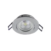 Samsola innfelt taklampe, aluminiumsfarget, Ø 8 cm, metall