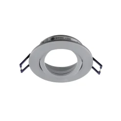 Samsola innfelt taklampe, aluminiumsfarget, Ø 8 cm, metall