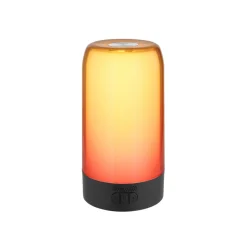 Sandrina LED-bordlampe, grå, Ø 10 cm Bluetooth, RGB