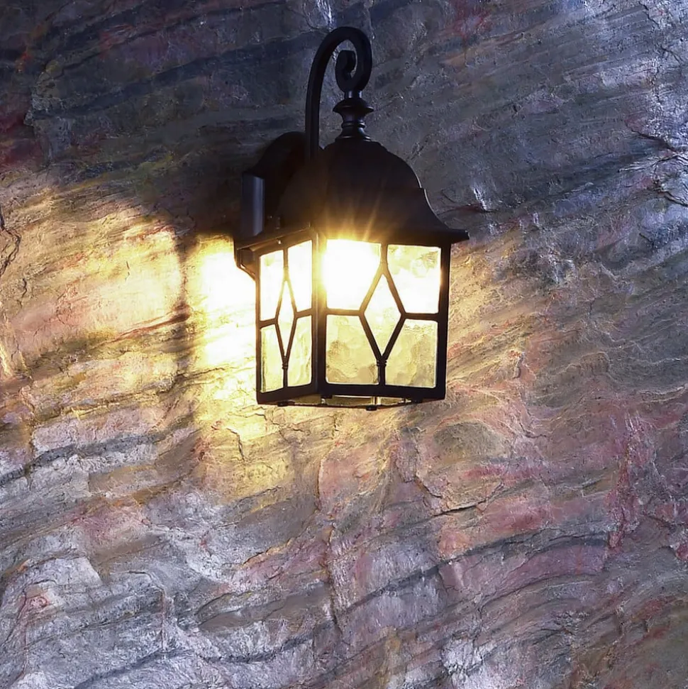 Sargas utendørs vegglampe, E27, svart