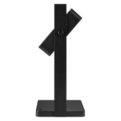 Saulio LED-bordlampe, svart, IP44, aluminium, USB, oppladbart batteri