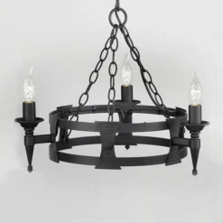 SAXON pendellampe i svart med tre lys