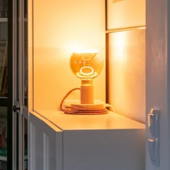 SEGULA floating globe G125 E27 6W grå glass åpen