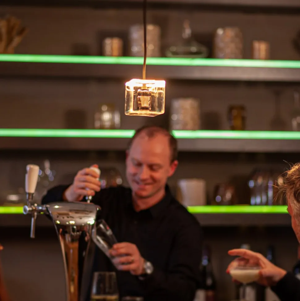 SEGULA LED-cube flytende 86 E27 4,5W varmhvit klar