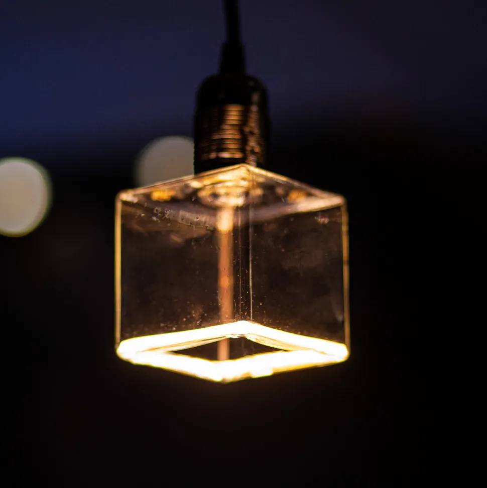 SEGULA LED-cube flytende 86 E27 4,5W varmhvit klar