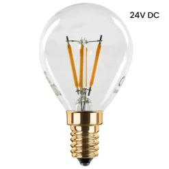 Segula LED-dråpepære 24V DC E14 3W Filament 922