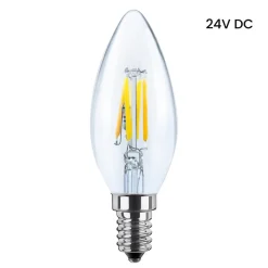 Segula LED-filament-mignonpære 24V DC E14 3W 927 Filament dimbar