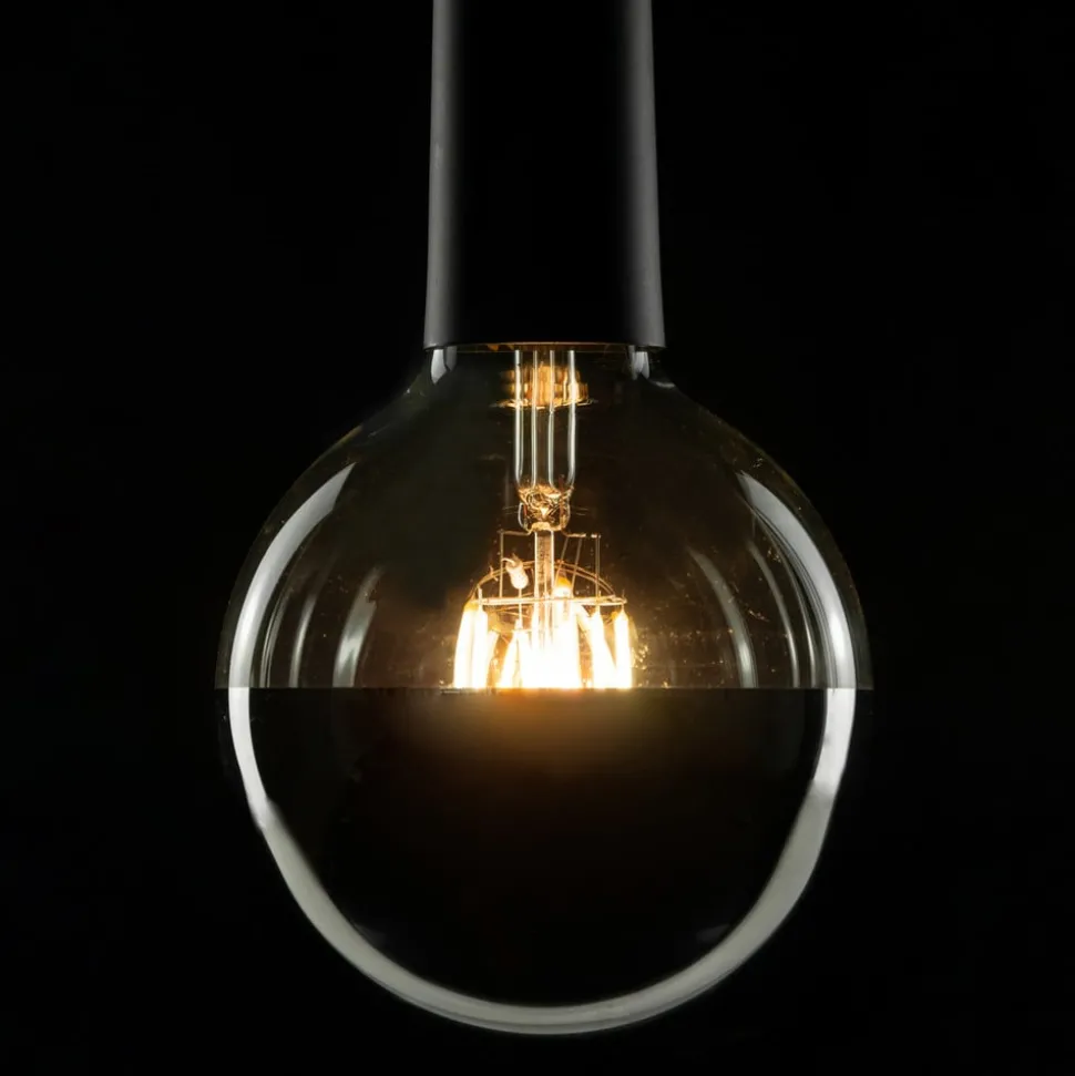 SEGULA LED-globe E27 6,5W 927 toppforspeilet sølv