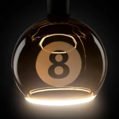 Segula LED-globus Flytende Billard svart 8, E27, G200 4 W 922