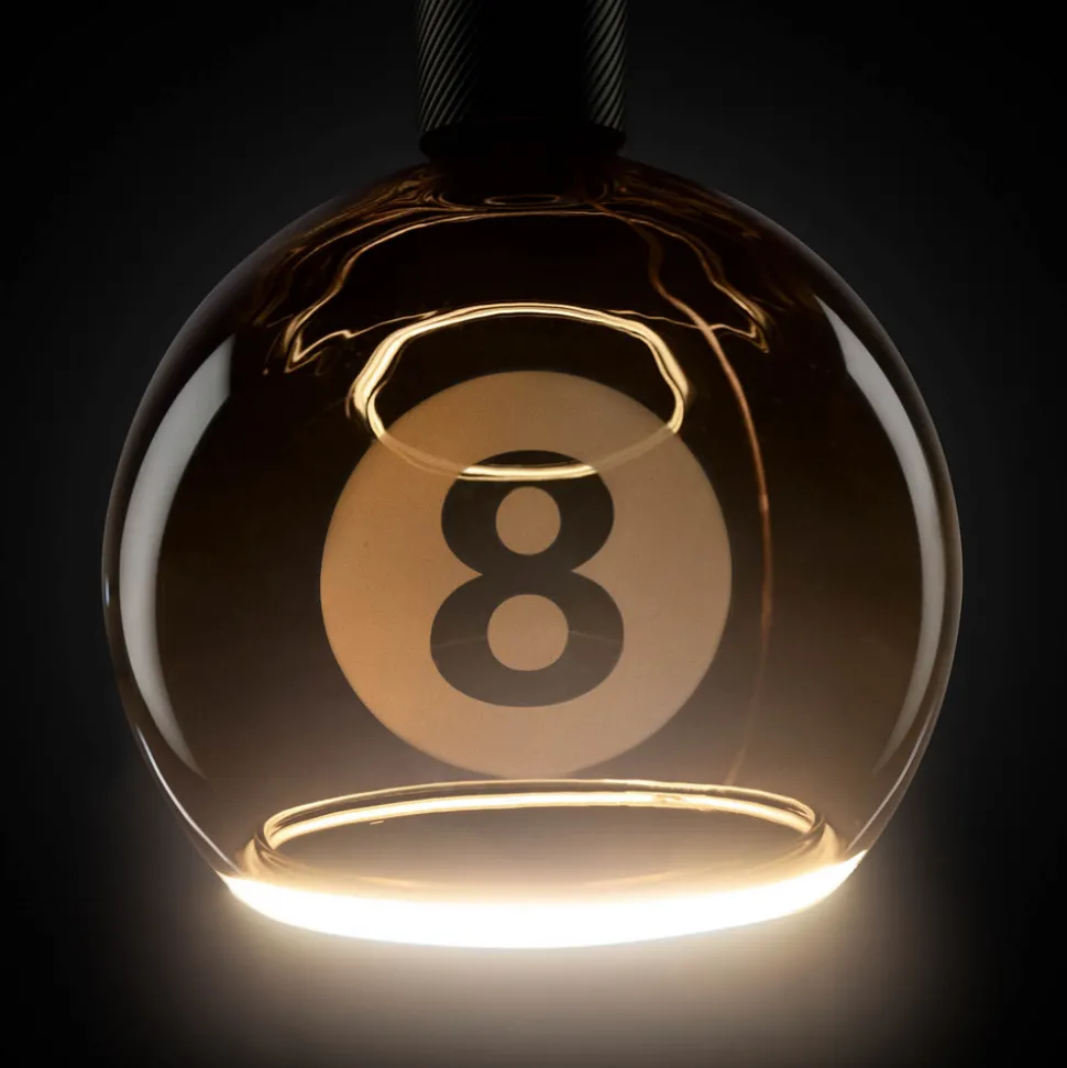 Segula LED-globus Flytende Billard svart 8, E27, G200 4 W 922