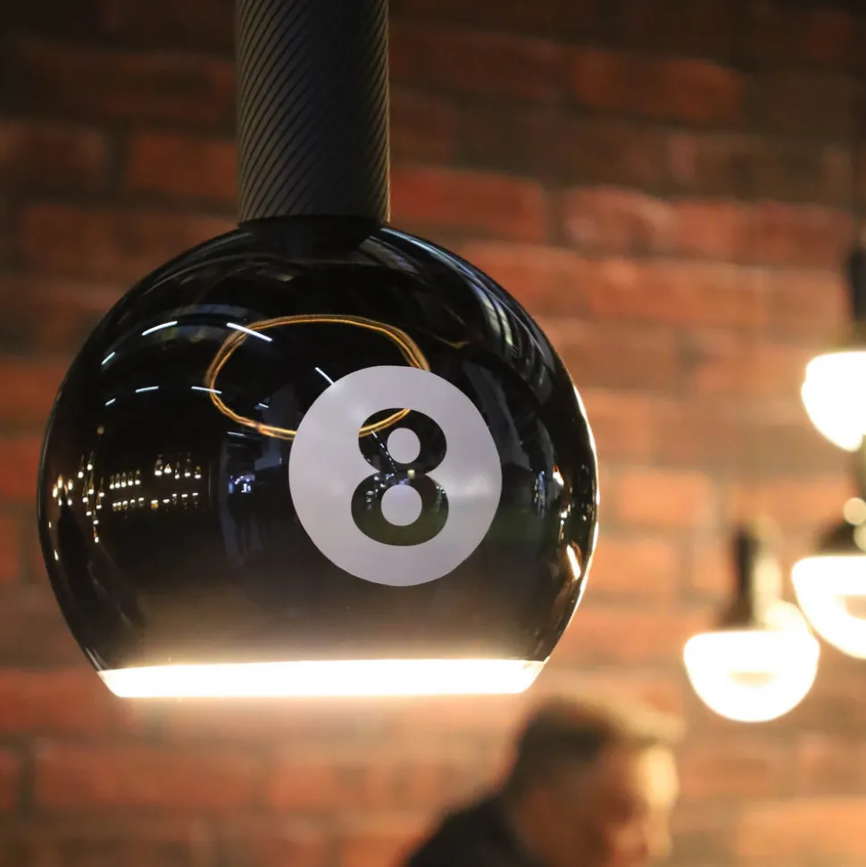 Segula LED-globus Flytende Billard svart 8, E27, G200 4 W 922