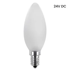Segula LED-mignonpære 24V DC E14 3W 927 matt dimbar