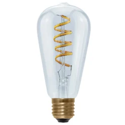 SEGULA LED-pære rustikk Curved E27 6W 1 900 K