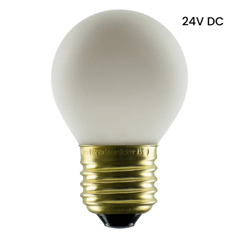 Segula LED-pære 24V DC E27 3W 922 Golfball matt dimbar