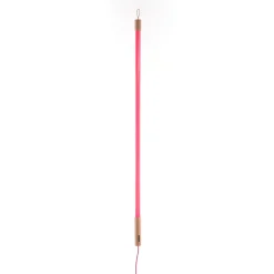 SELETTI LED-lampe Linea, fuchsia, detaljer i tre, universal