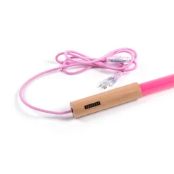 SELETTI LED-lampe Linea, fuchsia, detaljer i tre, universal