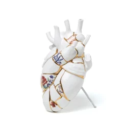 SELETTI Love in Bloom Kintsugi-vase, fargerik, porselen, gull