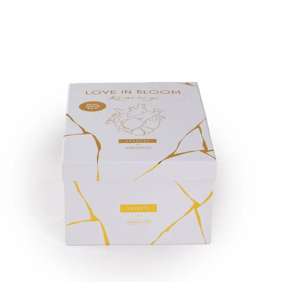 SELETTI Love in Bloom Kintsugi-vase, fargerik, porselen, gull