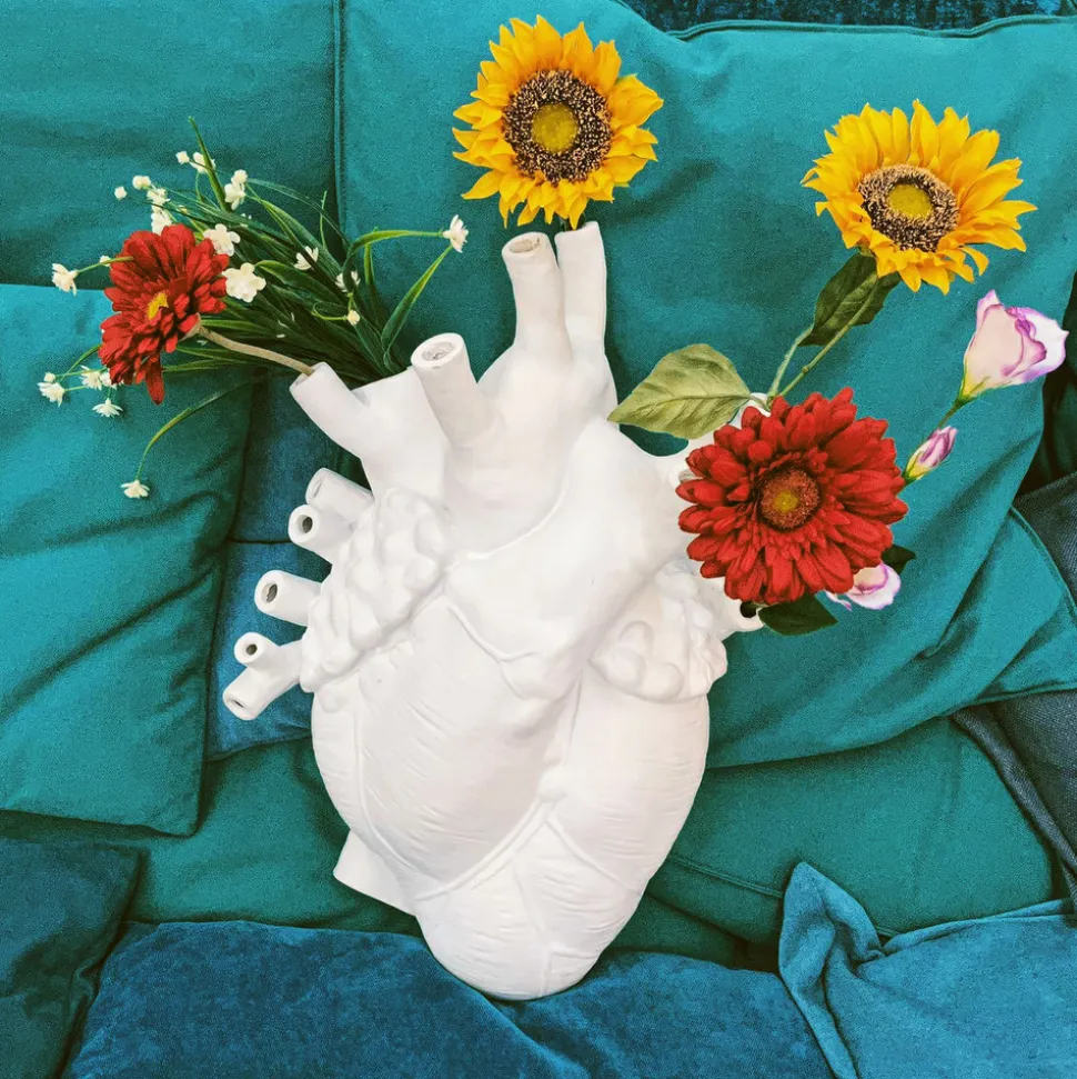 SELETTI Love in Bloom Kjempevase, hvit, h 60 cm, glassfiber