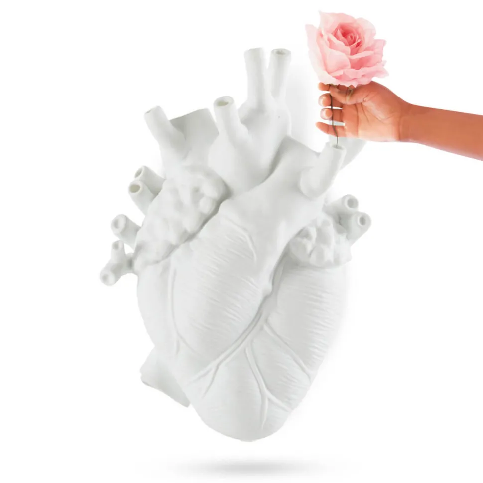 SELETTI Love in Bloom Kjempevase, hvit, h 60 cm, glassfiber
