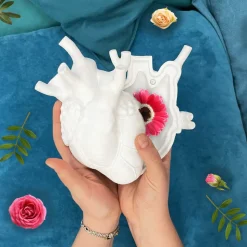 SELETTI Love in Bloom Love in a box, hvit, porselen, fløyel