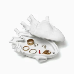 SELETTI Love in Bloom Love in a box, hvit, porselen, fløyel