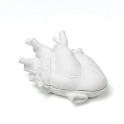 SELETTI Love in Bloom Love in a box, hvit, porselen, fløyel