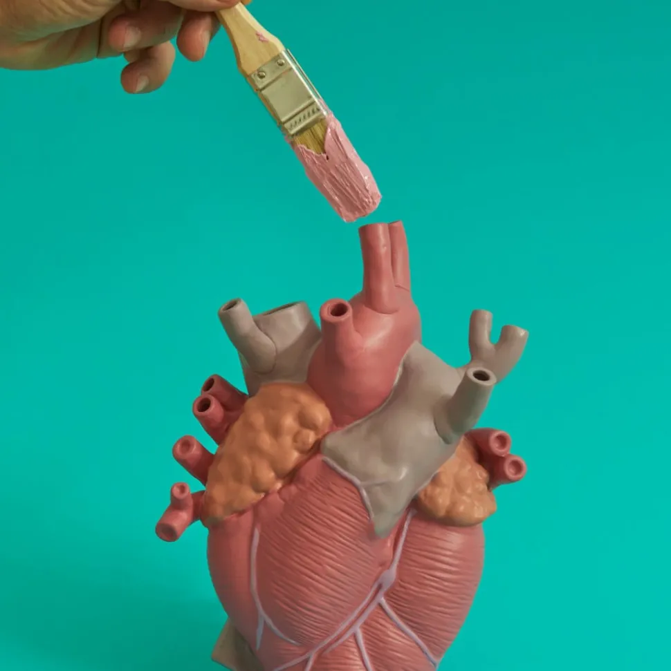 SELETTI Love in Bloom-vase, fargerik, høyde 25 cm, porselen