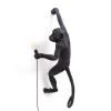 SELETTI Monkey Lamp dekorativ vegglampe høyre svart