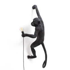 SELETTI Monkey Lamp dekorativ vegglampe høyre svart