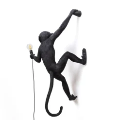 SELETTI Monkey Lamp dekorativ vegglampe høyre svart