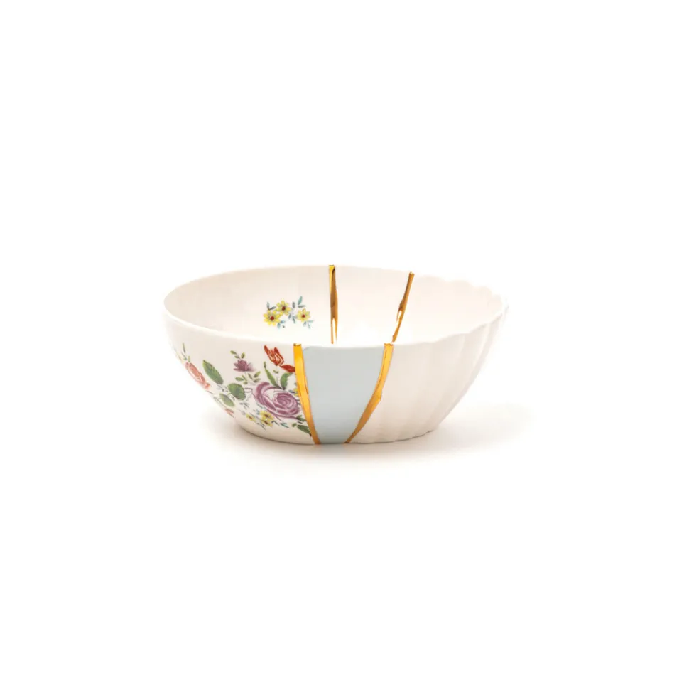 SELETTI salatskål Kintsugi 3, fargerik, 300 ml, porselen