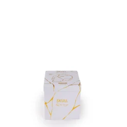 SELETTI Skulptur Kintsugi Skull, hvit, porselen, gull