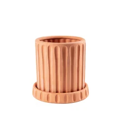 SELETTI Vase Magna Graecia Dorico, underkop, terrakotta