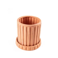 SELETTI Vase Magna Graecia Dorico, underkop, terrakotta