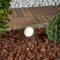 Sendling LED-lampe med jordspyd laget av trykkstøpt aluminium